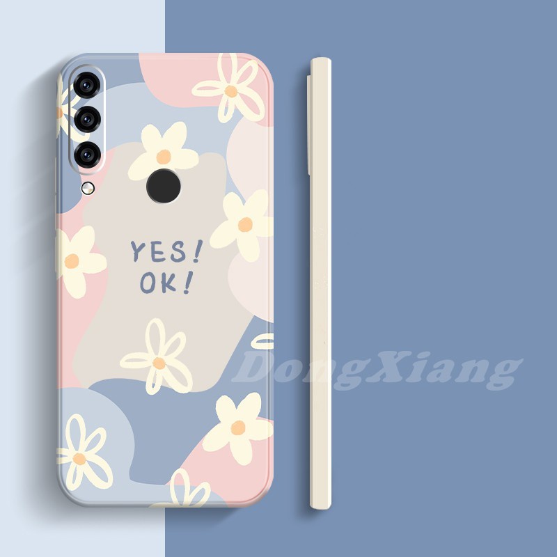 Macaron Camera Lens Phone Case Huawei Y7A 2020 Y6P 2020 Nova 7i 3i 5T Y9 Prime 2019 Y9S Fashion Flower Chrysanthemum Matte Hard Back Cover R&amp;J