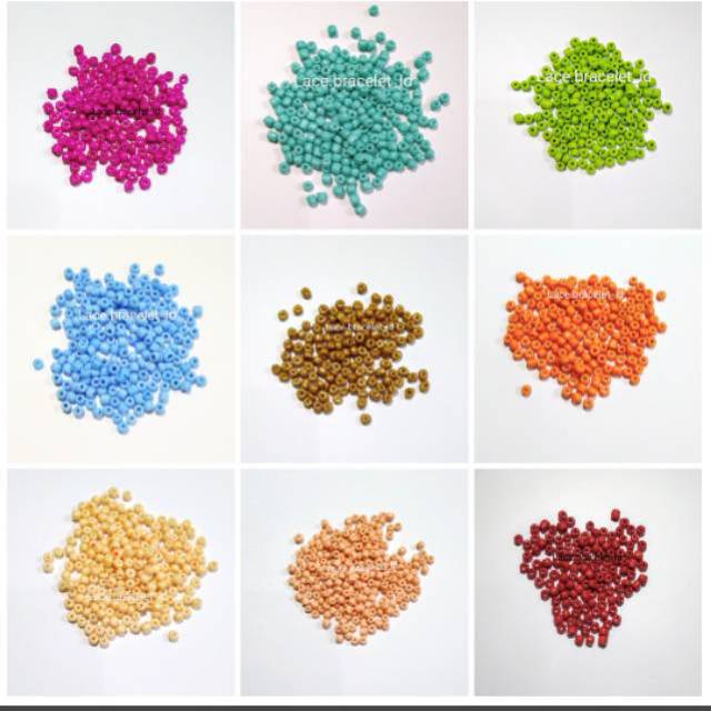 Mute Pasir MM sekitar 4mm manik manik monte beads glass payet kerajinan tangan gelang kalung strap m