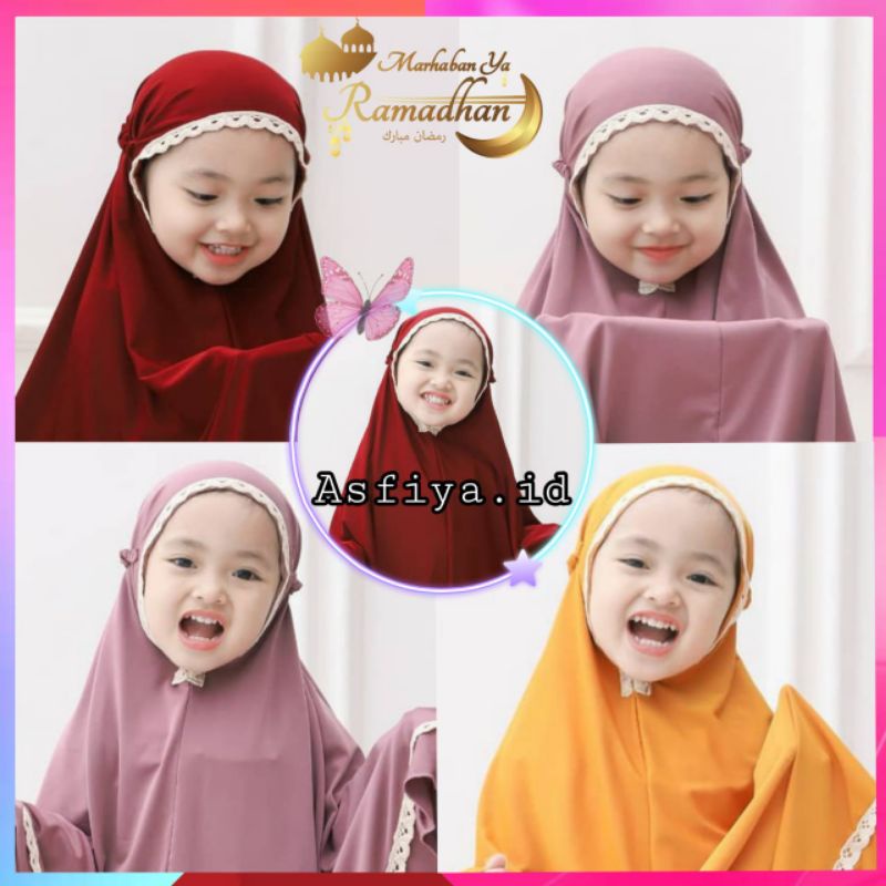 MUKENA POLOS ANAK UMUR 2 TAHUN SAMPEI 7 TAHUN-MUKENAH BALI RAYON