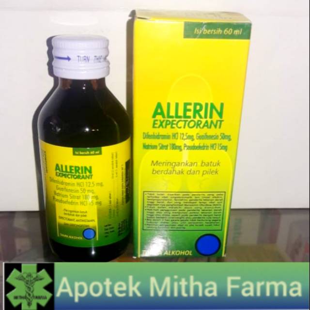 Jual ALLERIN SIRUP 60 ML EXPECTORANT Shopee Indonesia