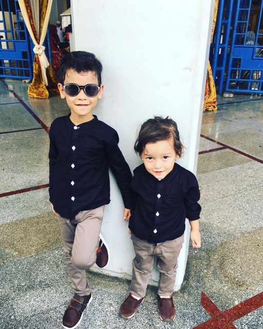 Yobebee II Kemeja Linen Anak Laki Laki Tangan Panjang Usia 7 8 9 10 12 Tahun Baju Atasan Usia Anak Tanggung Remaja Kids Polos Model Casual Formal Koko Chiangi Shirt Couple Kembaran Anak Cowok dan Ayah