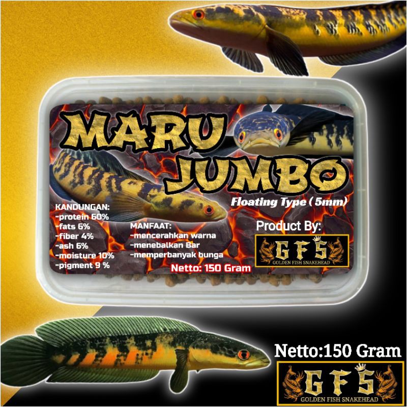 Pelet Channa Maru MARU JUMBO 150 Gram