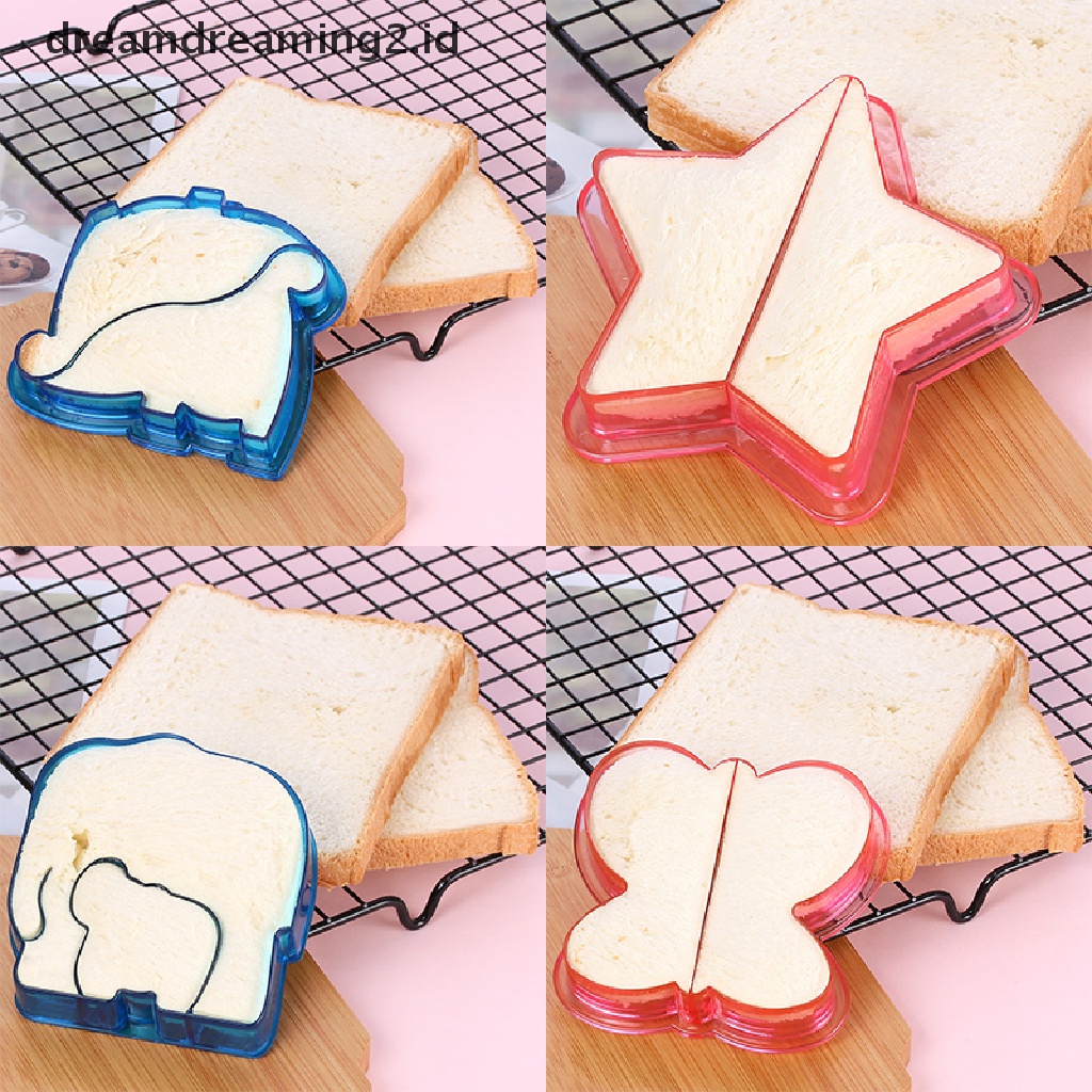 Cetakan Pemotong Roti Panggang / Sandwich / Cookie DIY Bentuk Kreatif Lucu Bahan Plastik