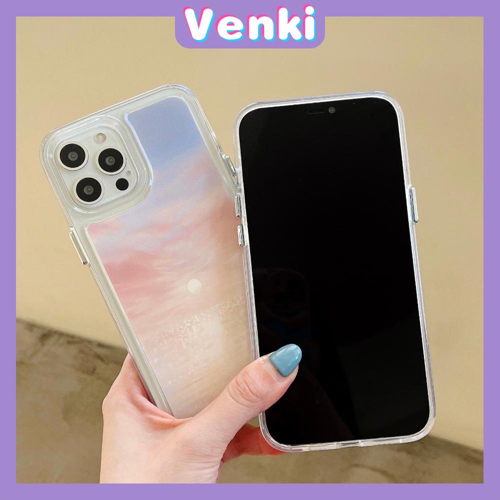 iPhone Case Silicone Soft Case Clear Case Thickened Shockproof Protection Camera Sunset Flower Compatible For iPhone 11 iPhone 13 Pro Max iPhone 12 Pro Max iPhone 7 Plus iPhone xr