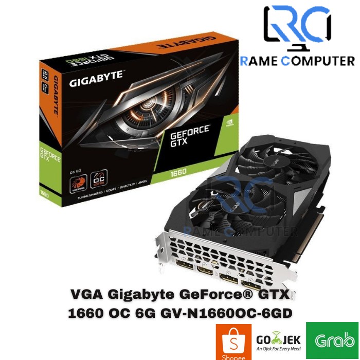 VGA Gigabyte GeForce® GTX 1660 OC 6G GV-N1660OC-6GD / 6GB DDR5 192BIT