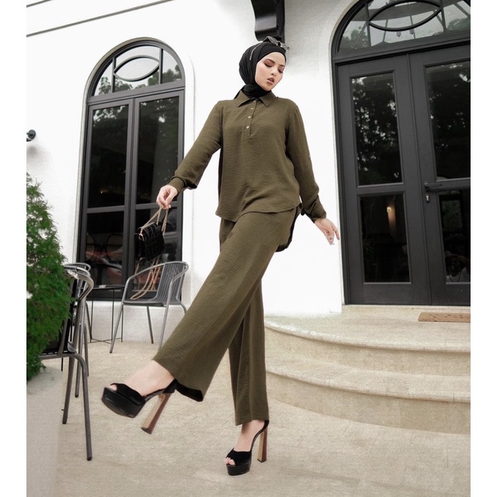 SETELAN ONESET BLOUSE RAYON CRINKLE