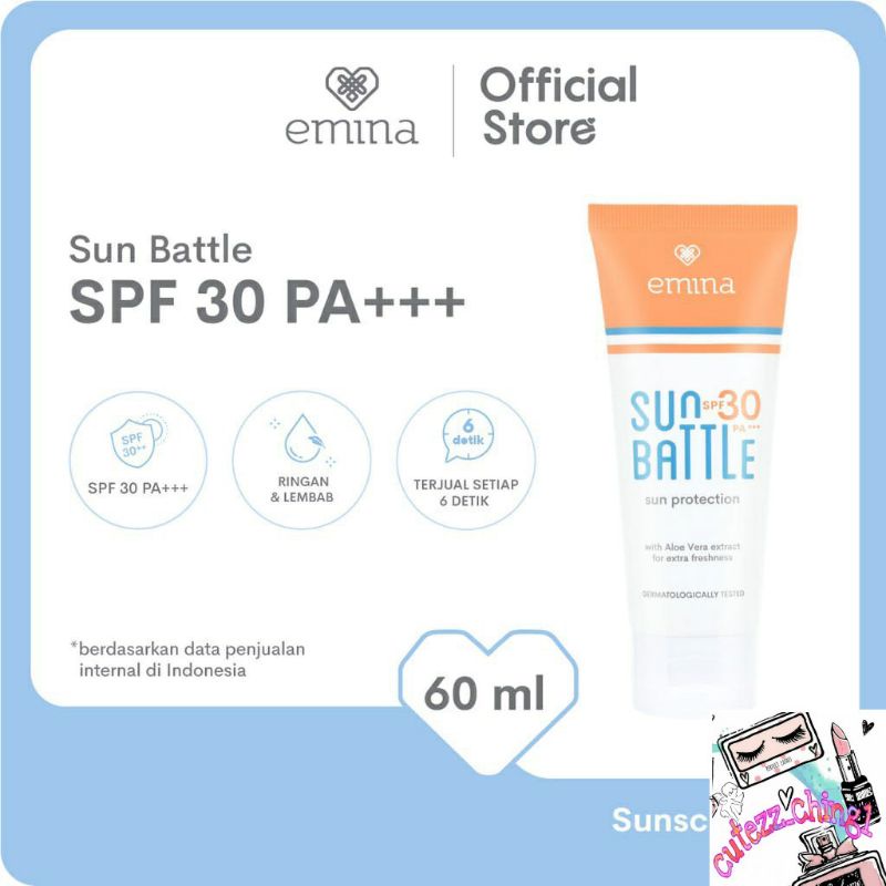 ☃Cutezz_Ching1☃Emina Sun Battle SPF30 PA+++ 60ml