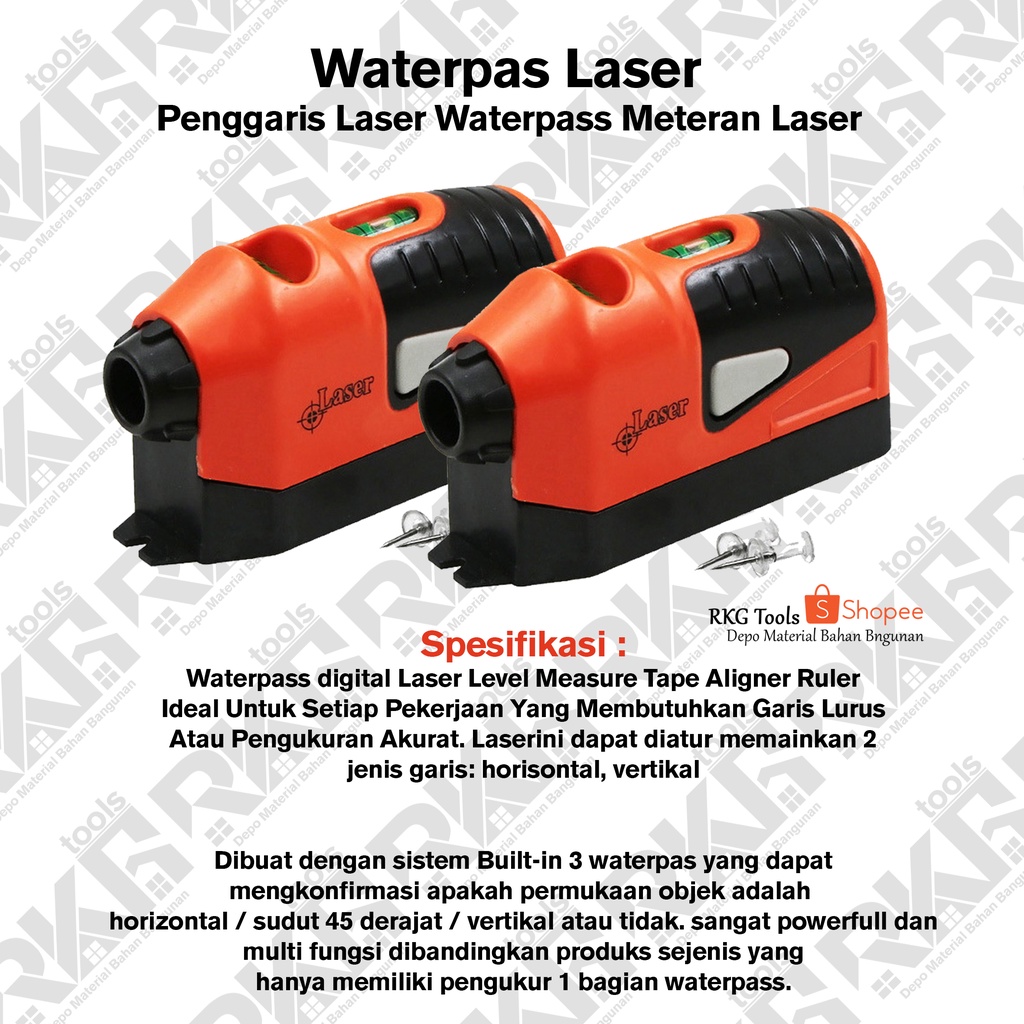 Waterpas Laser Digital I Waterpass Digital Laser Level Multifungsi I Measure Ruler