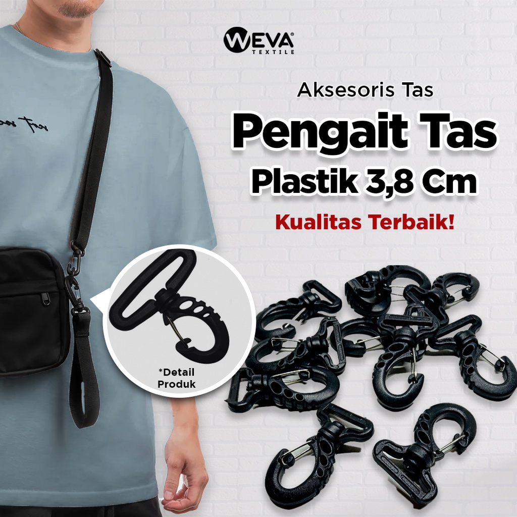 Kaitan Tas Pengait Plastik 3,8cm Cantolan Tas Murah