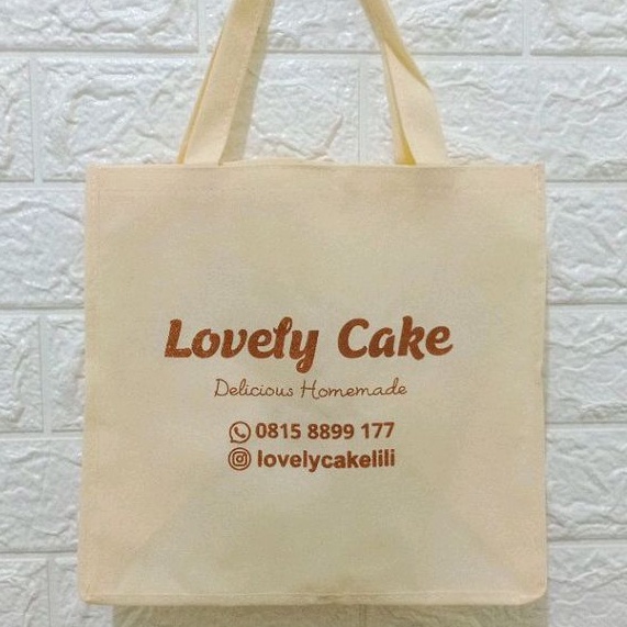 

Tas Promosi Usaha Custom Design Free Sablon Logo, Tulisan, nama