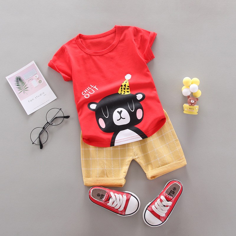 Setelan anak laki laki usia 1-4 tahun 100% import moyif CHILLOUT
