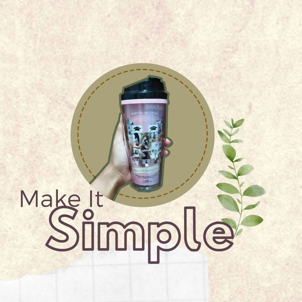 

BOTOL TUMBLER FREE CUSTOM MURAH UNTUK KADO PERNIKAHAN/ULTAH/WISUDA DLL