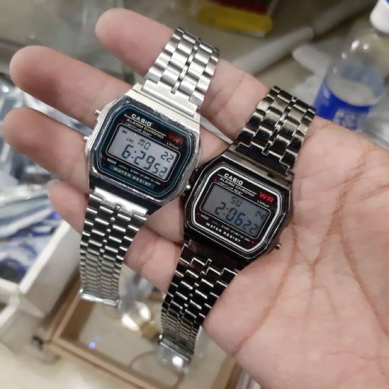 Jual Jam Tangan Pria Wanita Unisex Casio Digital Rantai Kotak F91W