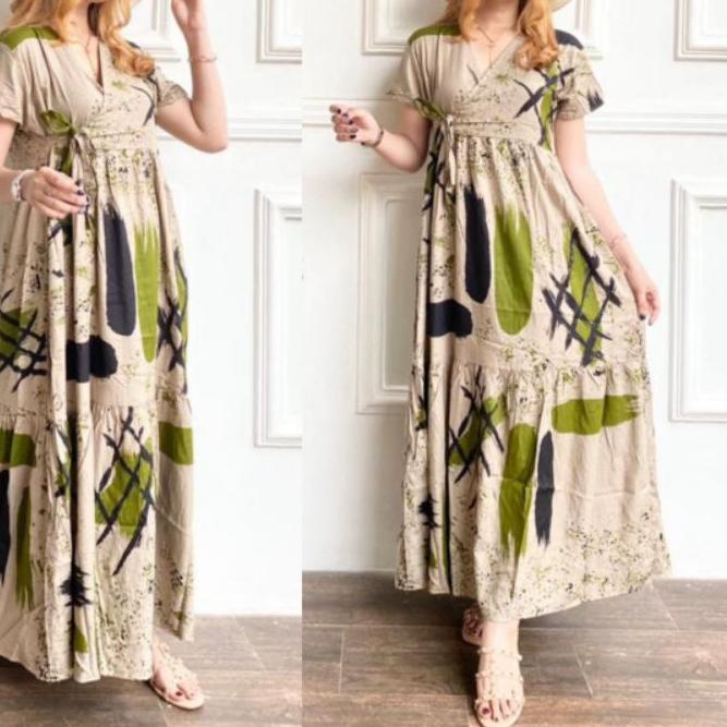 ♥ [BISA COD BAYAR DIRUMAH] TERBARU LONGDRESS KIMONO CORET|| LONGDRESS ABSTRAK CORET || KIMONO KEKINI