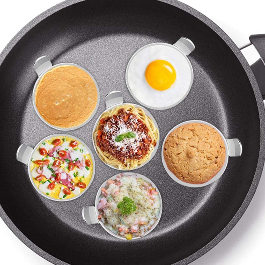 Quinton Egg Ring Cooking 2/4PCS With Handle Bulat Baking Pancake Shaper