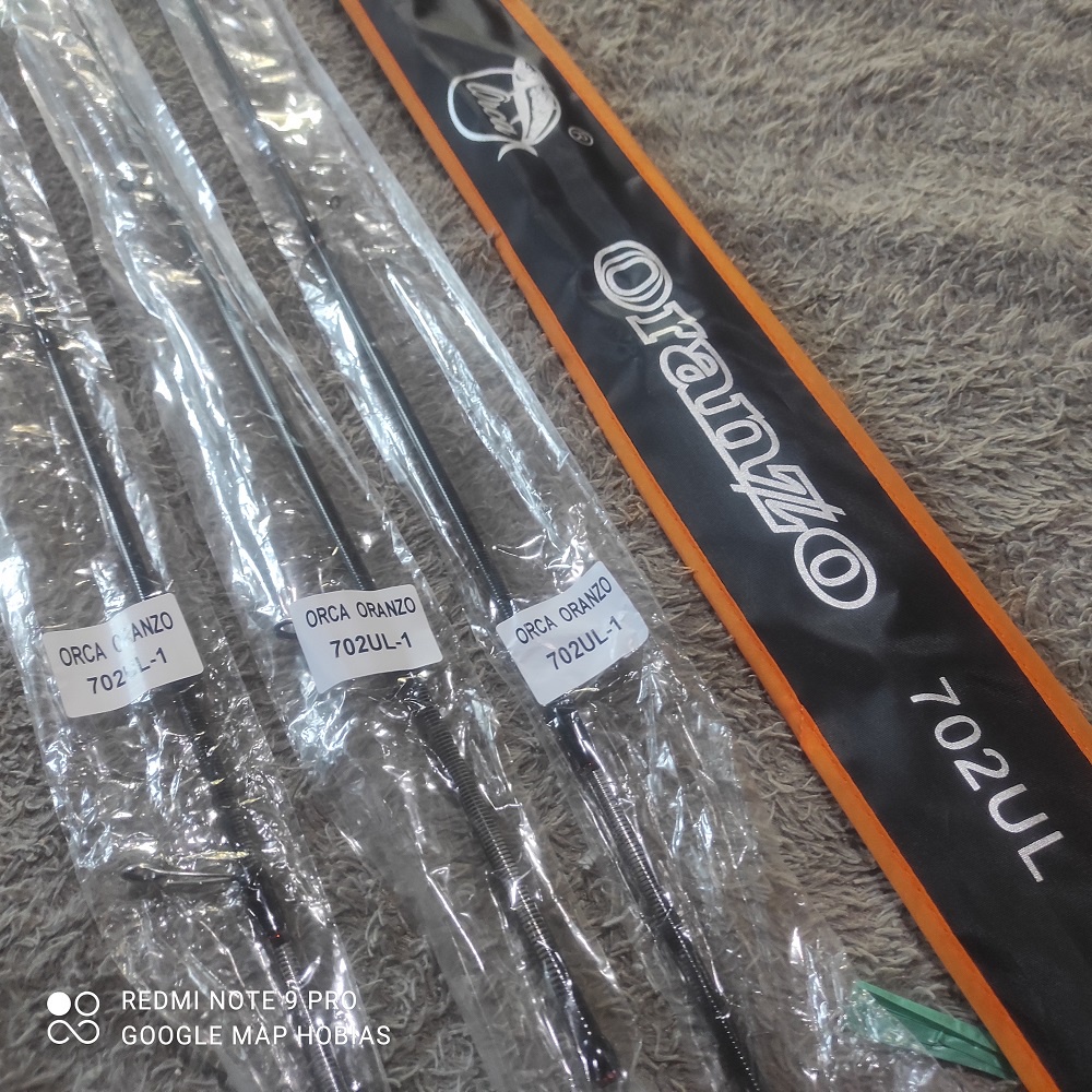 top section ujung aja  Joran Pancing Spinning 702UL Orca Oranzo 210