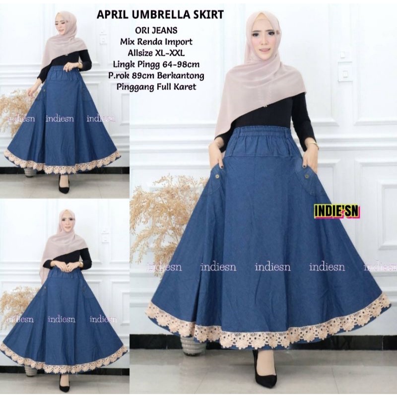 ROK JEANS PANJANG WANITA MODEL BARU BAWAHAN PEREMPUAN KEKINIAN  WANITA DEWASA  JEANS TERMURAH TERBAR