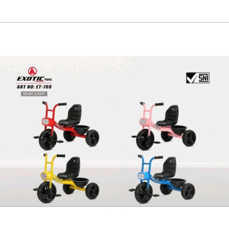 EXOTIC ET-708 Tricycle Stroller Micro Trike Smart Trike Sepeda BMX Sepeda Anak Bayi Sepeda Roda 3 Ti