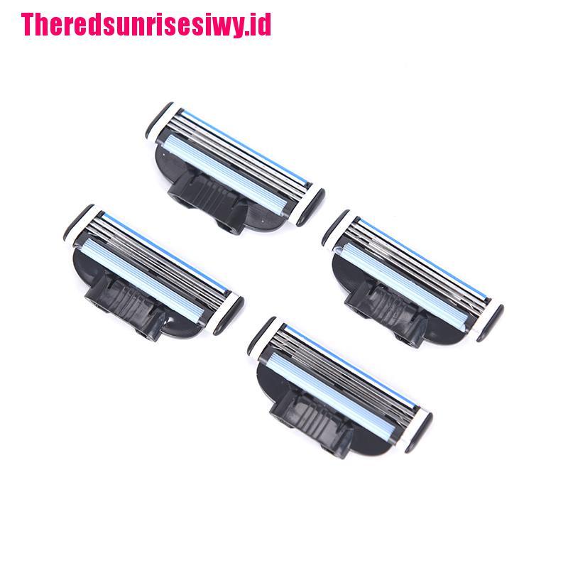 4pcs Mach 3 Cartridge Pisau Cukur Manual Tiga Lapis