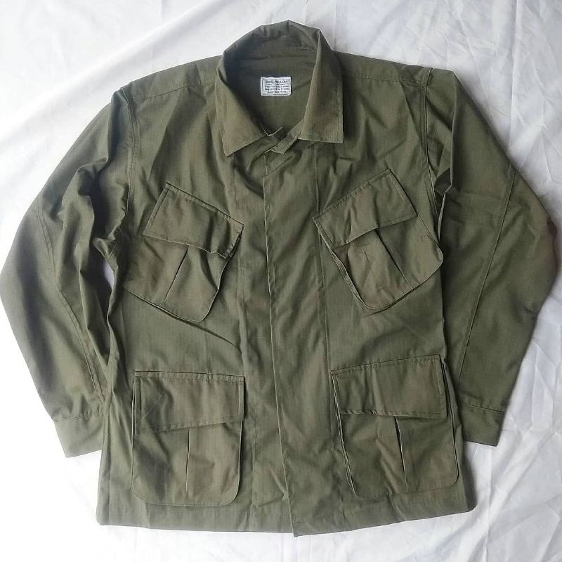 KEMEJA JUNGLE FATIGUE  REPLICA  TROPICAL ( Slant Pocket ) Vietnam Era US ARMY Uniform NEW