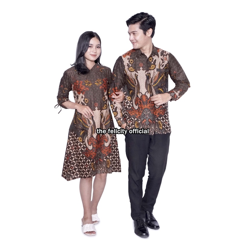 felicitybatik - Batik Couple Modern Atasan Wanita Pria Viral Dress Batik Kemeja Batik ayam kate
