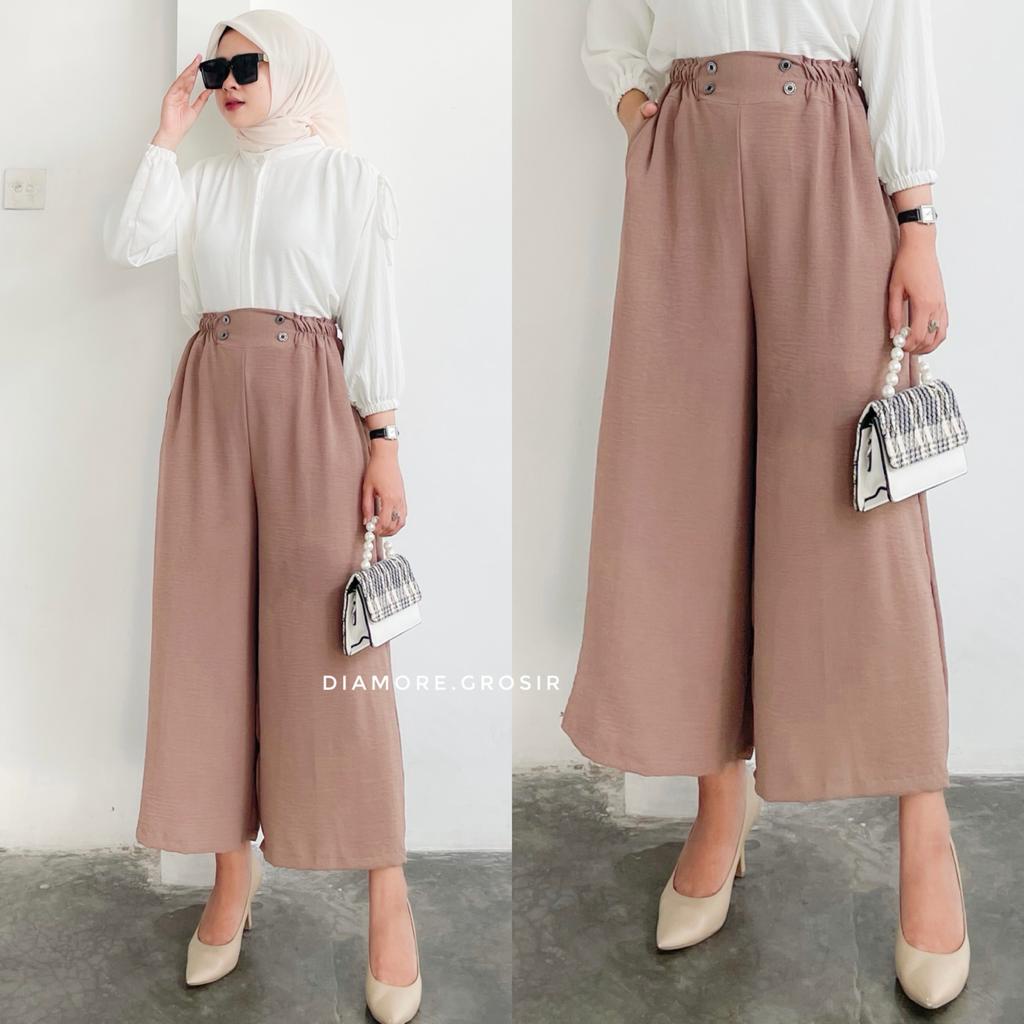 BERLI KULOT CRINCLE HIGHWAIST LOOSE PANTS