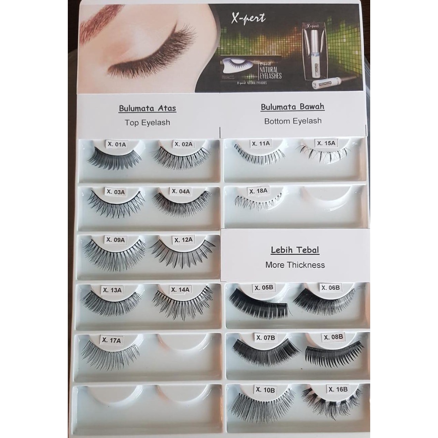 X- PERT natural eyelashes bulu mata palsu