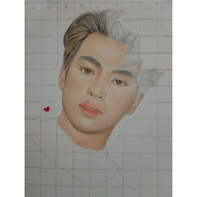 sketsa wajah realistis/ Rainkantopeni sketsa/ kpop sketsa