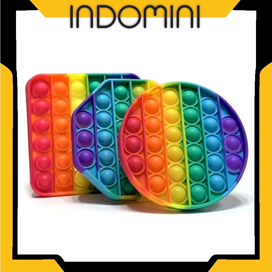 INDOMINI R412 POP IT MURAH RAINBOW UNICORN fidget push Pop Its Fidget Toy Push bubble kids POPIT