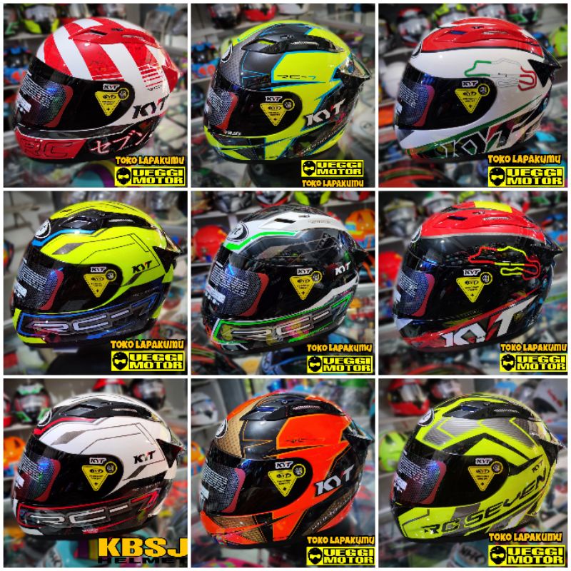 Helm Kyt Rc7 motif / KYT full face rc seven