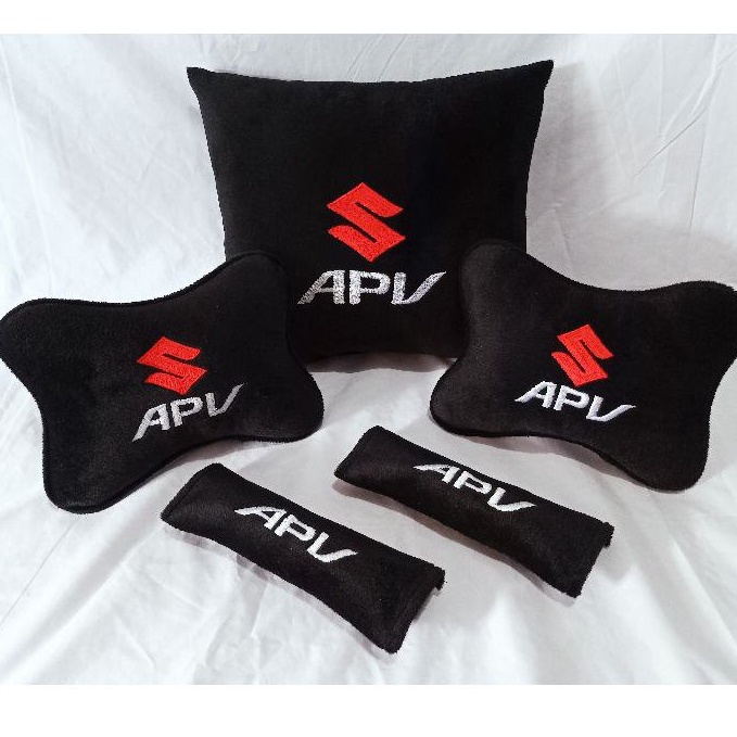 bantal mobil Suzuki APV aksesoris interior mobil Suzuki APV headrest dan seatbelt