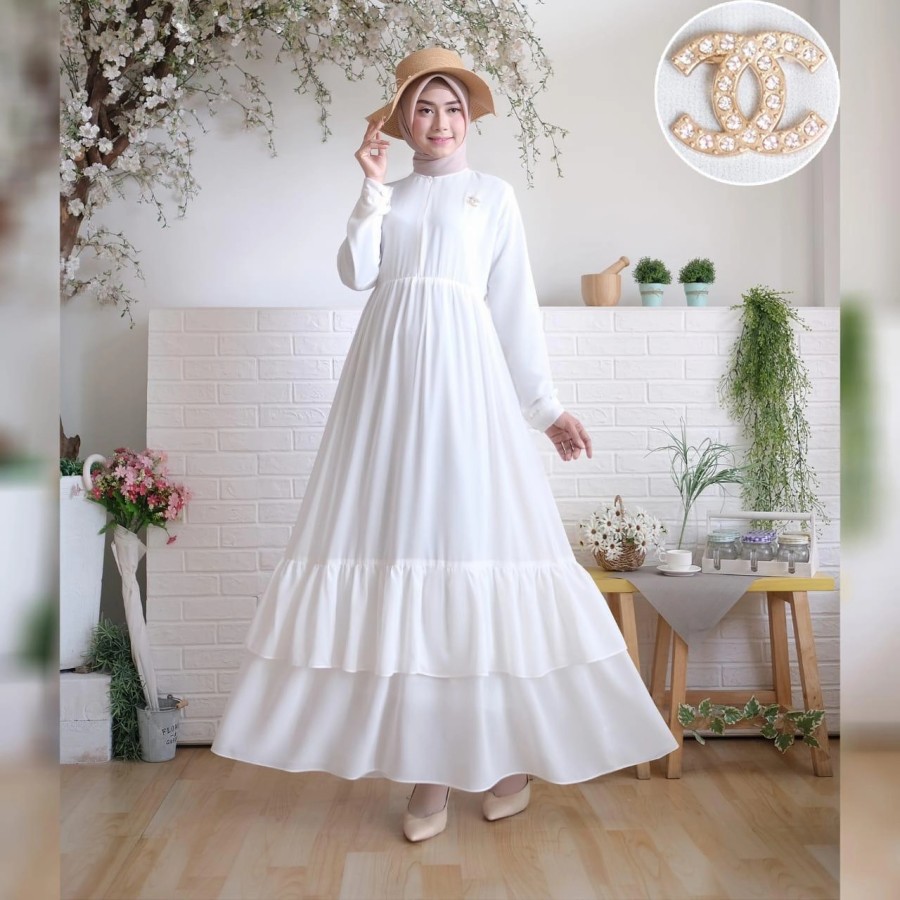 BAJU PUTIH POLOS PREMIUM / GAMIS PUTIH POLOS / GAMIS CERUTI PUTIH