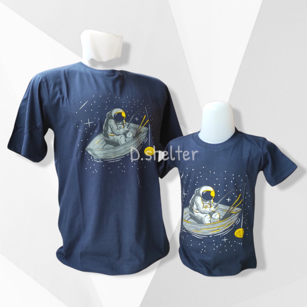 KAOS UPLINE COUPLE ANAK DAN  DEWASA NAVY PLANET