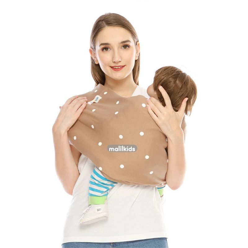 [NEW] Malilkids Gendongan Bayi Instan Geos Premium Dot Choco GRADE B
