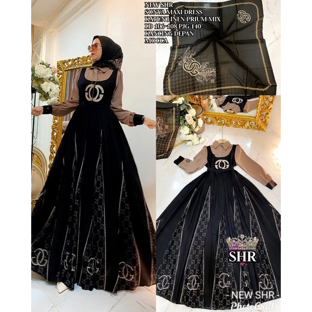 READY!!! NEWWW!!! ORI SHR!!!! MAXI DRESS SONYA SHR!!!! HIGH QUALITY!!!-2