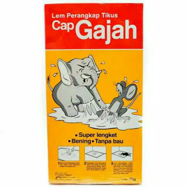 

LEM TIKUS CAP GAJAH PAPAN 70gr 70 gr - Perangkap Buku Lipat Dus Murah
