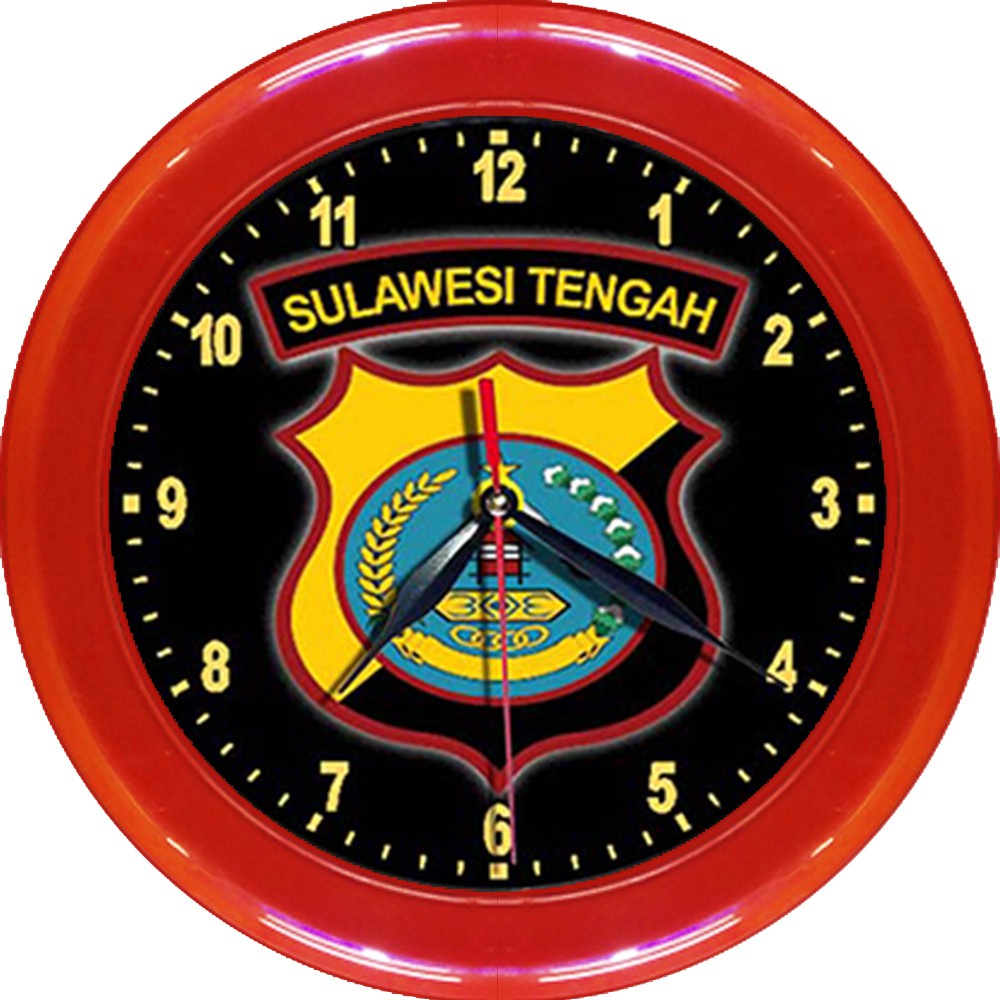 JAM DINDING POLDA SULAWESI TENGAH   (DIAMETER 30CM)