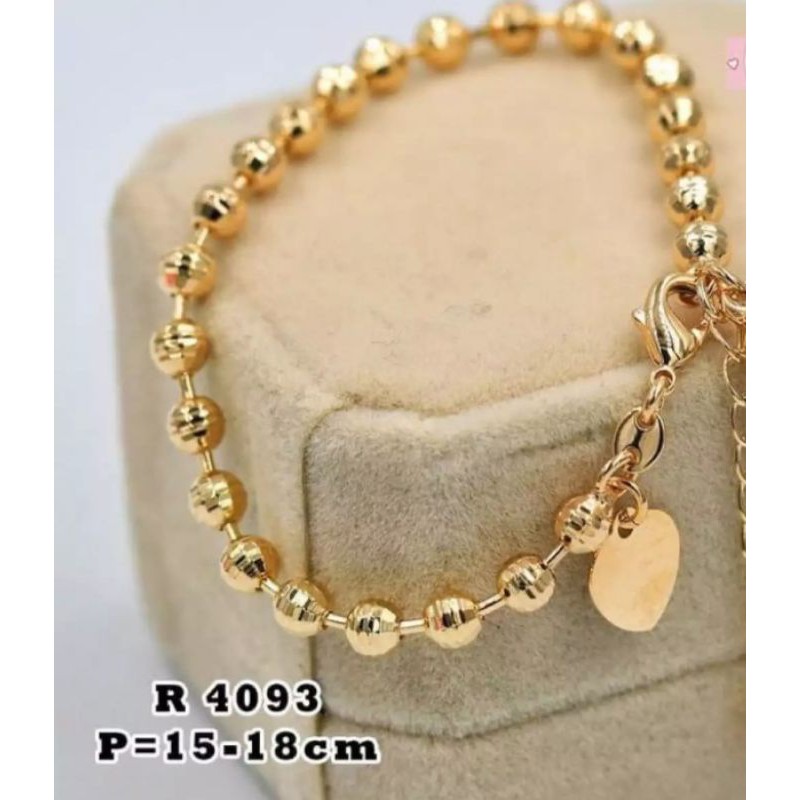 Gelang tangan biji lada besar gold lapis emas perhiasan wanita gold aksesoris fashion wanita