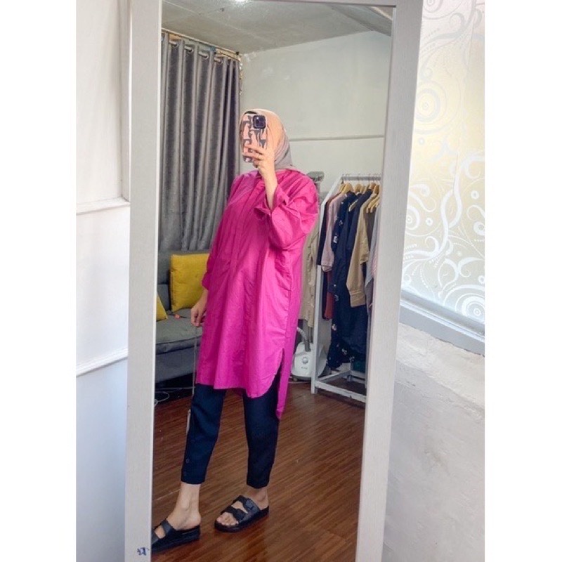 Malika Poplin Tunik kantung Polos LD 130 by DAZPROJECT