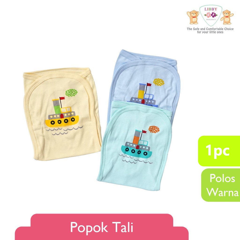 Libby Popok Tali Bayi Polos dan Motif - Ukuran 0-3 Bulan Newborn