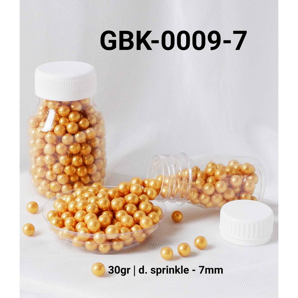 GBK-0009-7 Sprinkles sprinkle sprinkel 30 gram mutiara emas