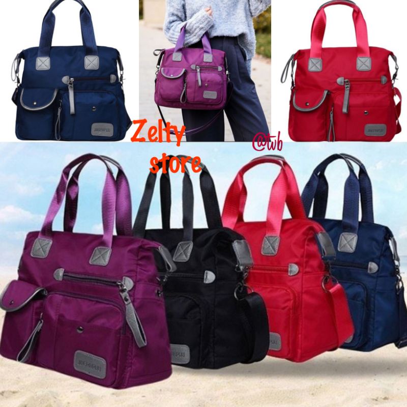 Tas Selempang Wanita modis Canvas Kerja Pesta branded Import Batam G1659