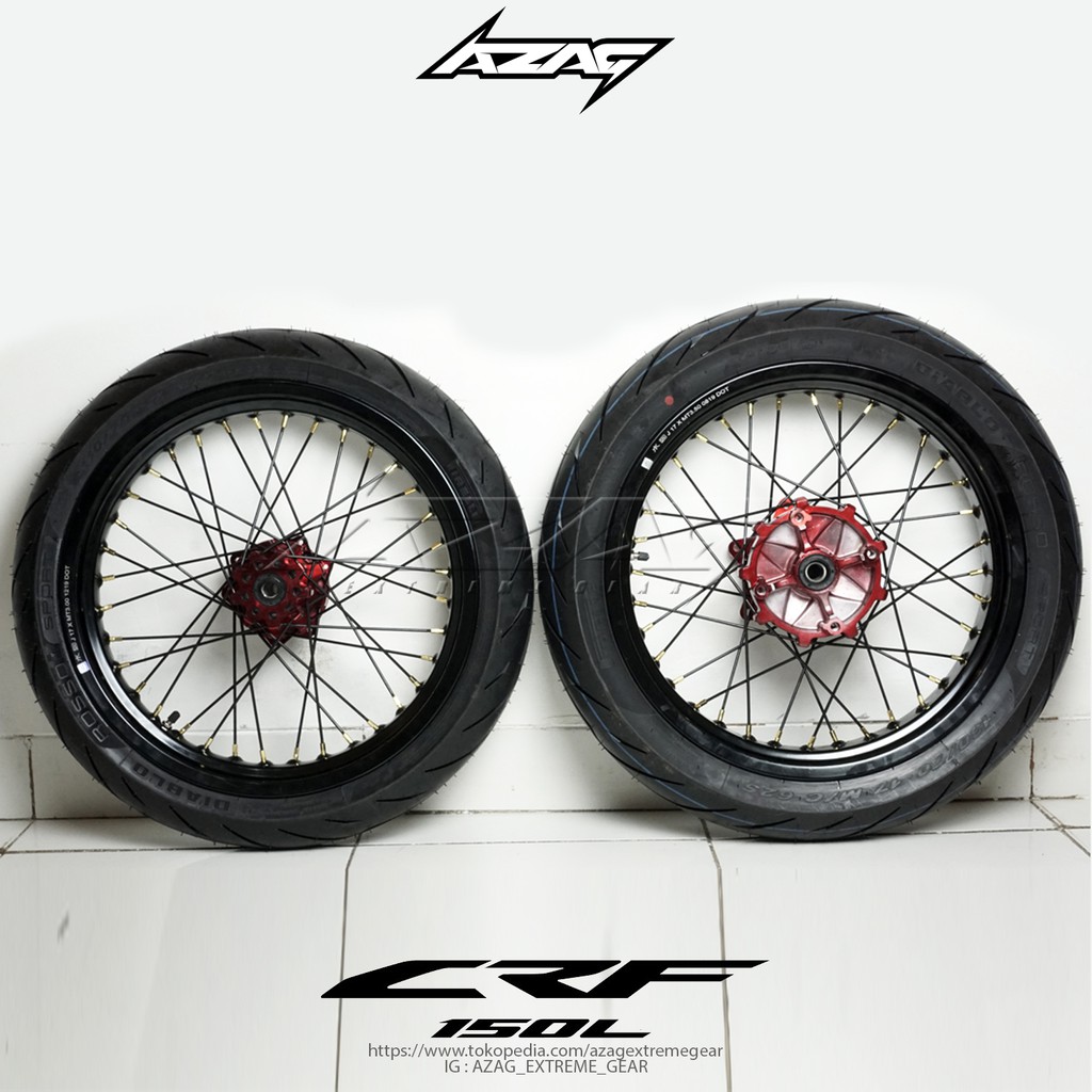 Ban Set Supermoto Honda CRF 150L Velg TK Racing