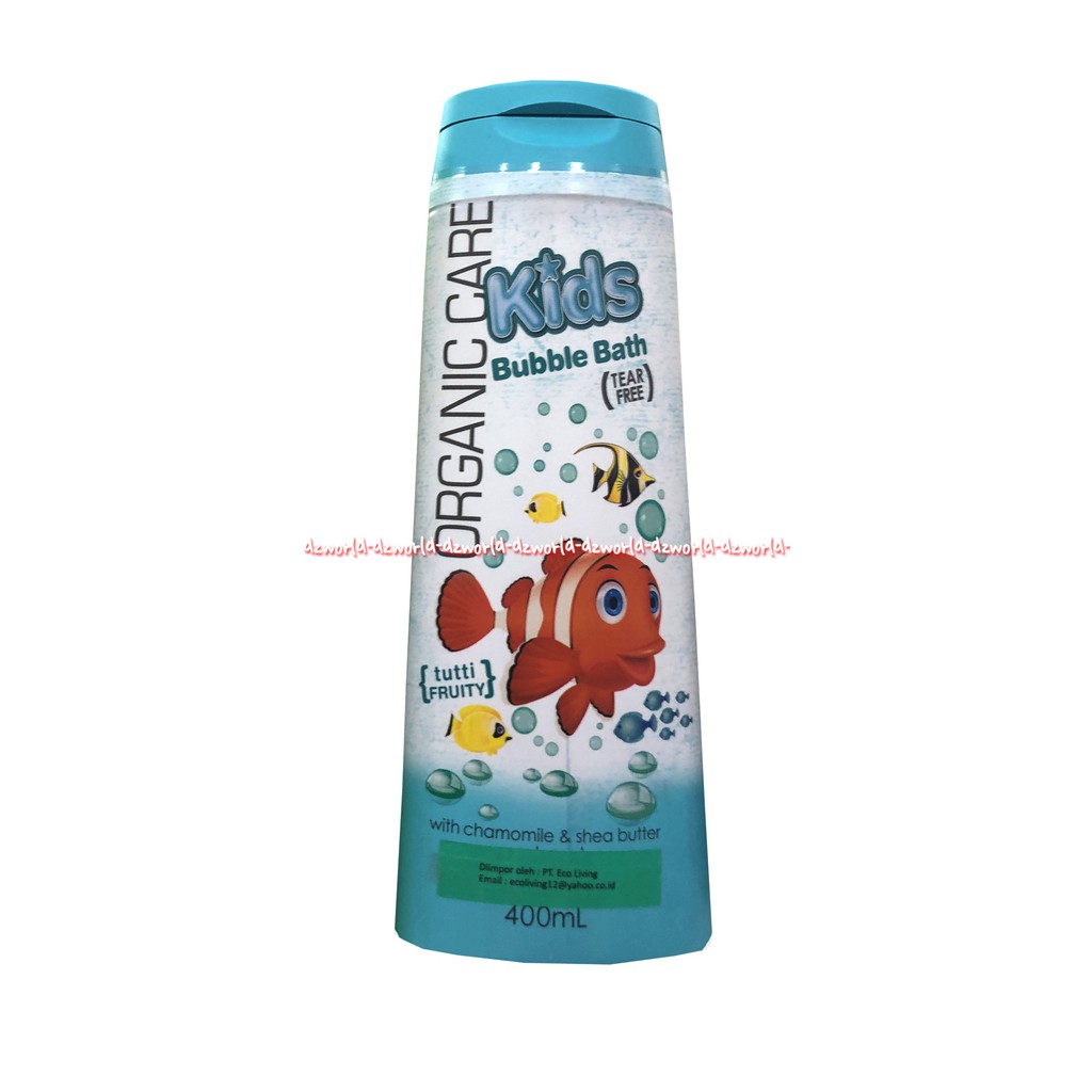 Organic Care Kids Bubble Bath Bubbling Shower Gel 400ml Sabun Mandi Bayi Tutti Fruity