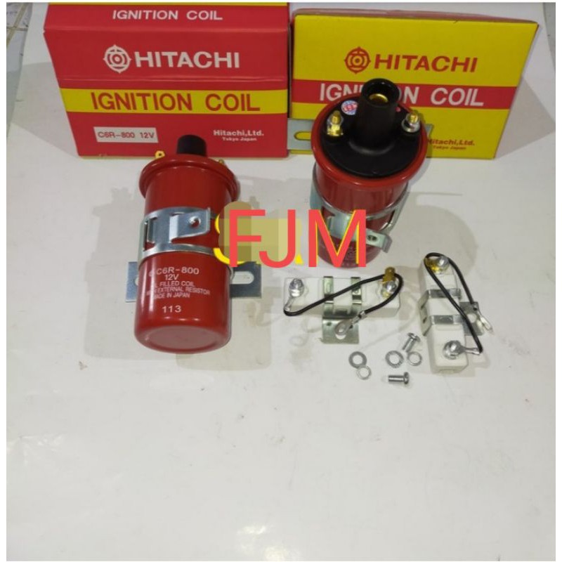 koil ignition coil botol panjang kijang L300 st100 zebra 12v hitachi