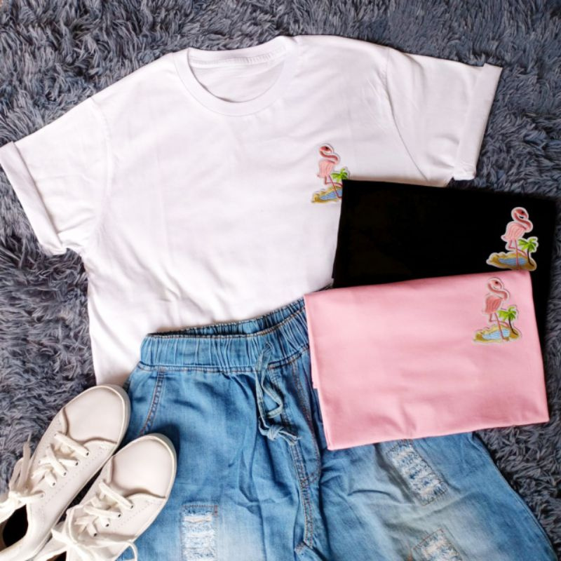 T-SHIRT/TUMBLR TEE OVERSIZE SIDE FLAMINGGO PINK PREMIUM