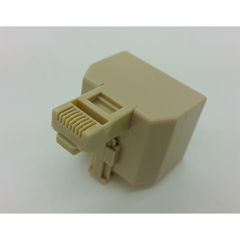 RJ45 Male to 2 RJ45 Female Socket Adapter Converter