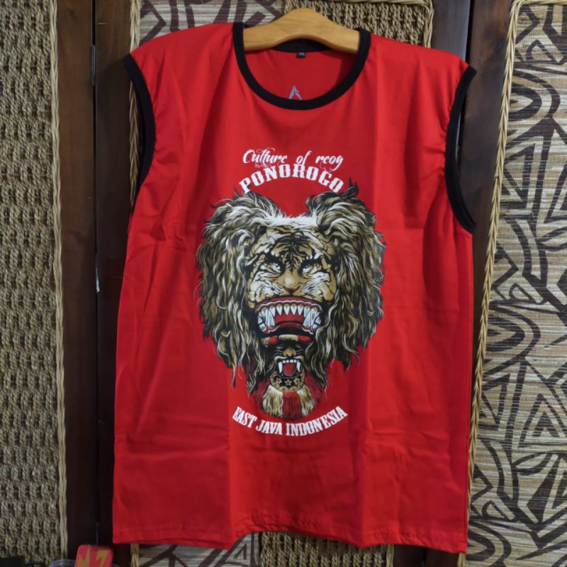 KAOS BUDAYA SINGLET BARONG TERLARIS ORIGINAL PONOROGO JIEGEX ST BR003 M