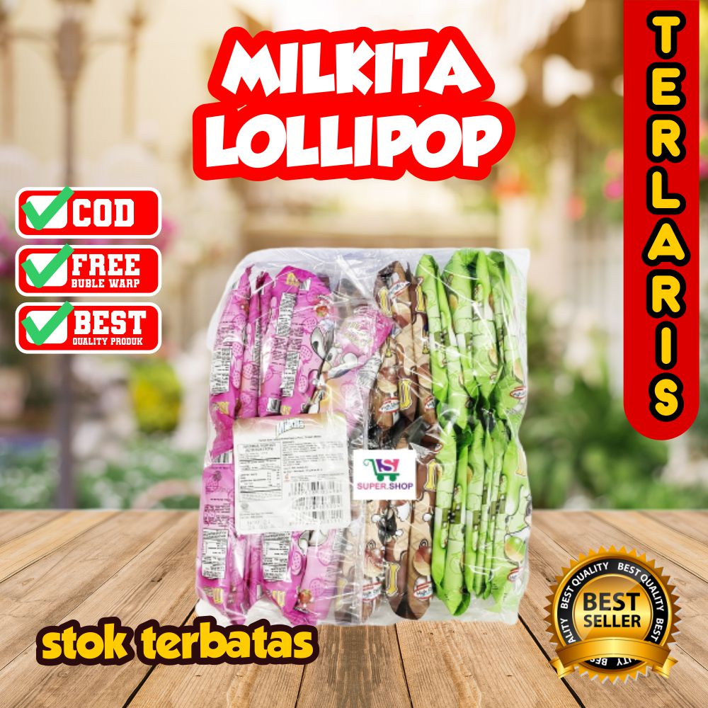 MILKITA PERMEN MILKITA LOLIPOP SUSU MILKITA 1 PACK ISI 36 MAKANAN RINGAN SNACK PERMEN