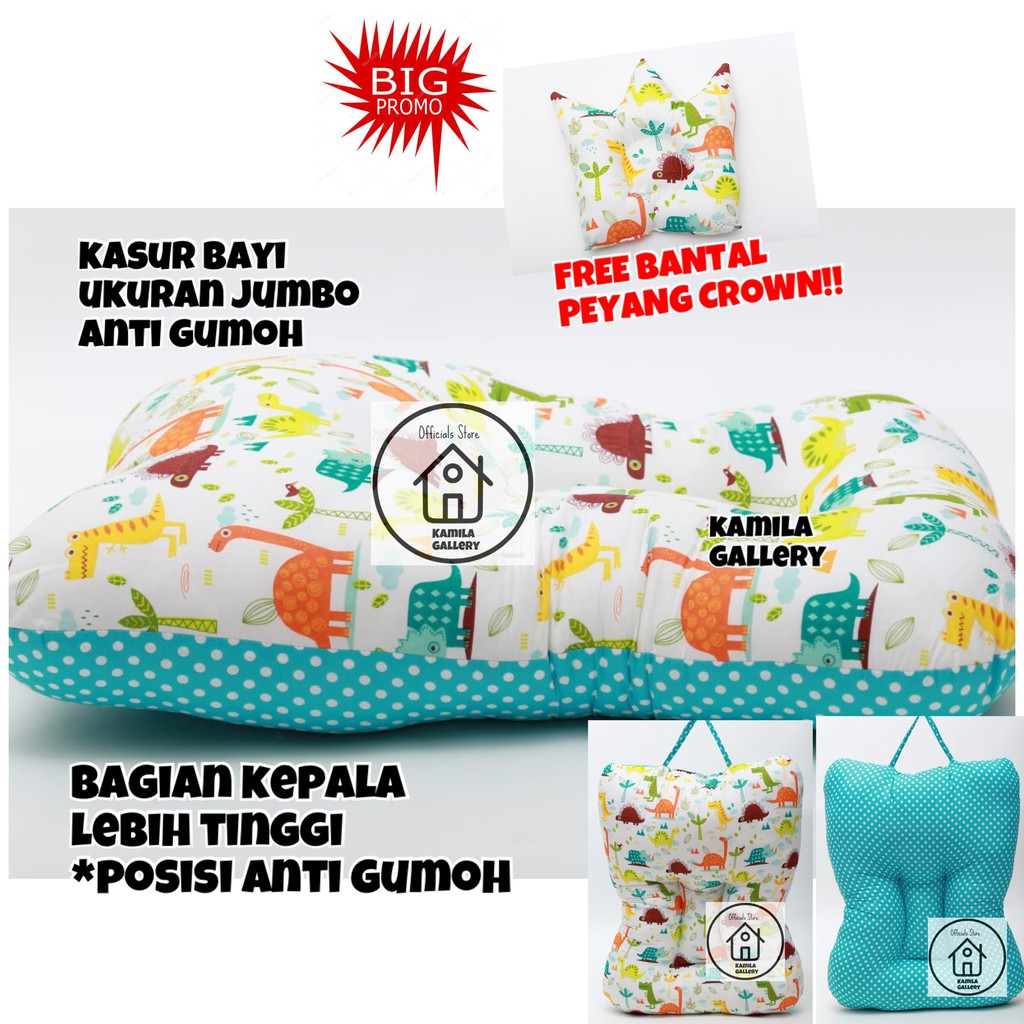 FREE BANTAL PEYANG CROWN!! JUMBO KASUR BAYI KOTAK ANTI GUMOH / SOFA KASUR BAYI ALAS TENGKUREP